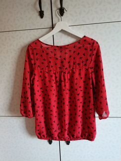 Блузка красная (46)