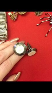 Запонки перламутр камень