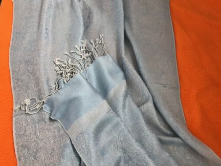 Палантин светло-голубой