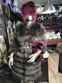 Полушубок жилет(трансформер) съемные рукава песец