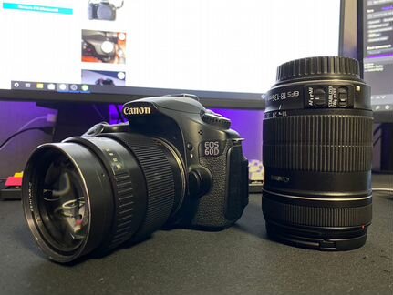 Фотоаппарат canon 60D + 2 объектива