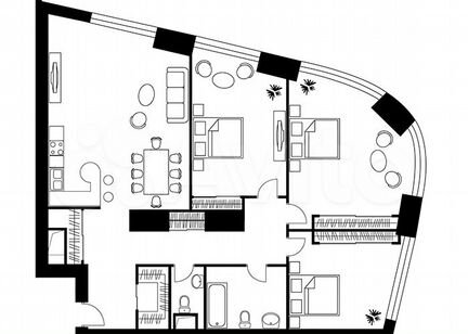 3-к квартира, 138.7 м², 30/56 эт.