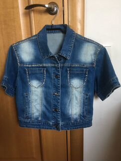 Джинсовка, укороченная, mickey mouse fashion, р.44