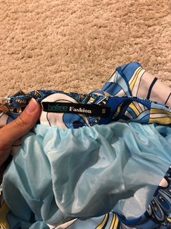 Юбка befree размер s короткая пышная голубая