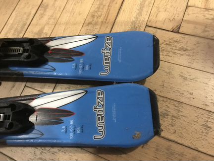 Детские горные лыжи 104 и ботинки 19,5 см