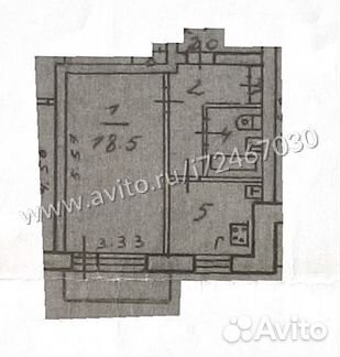 1-к квартира, 32.1 м², 2/5 эт.
