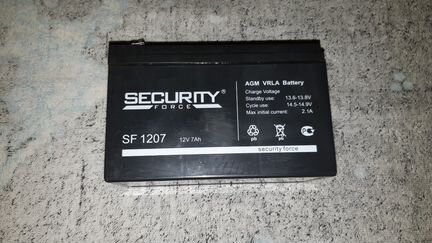 Аккумуляторы 12В, 7Ач (Security Force SF-1207)