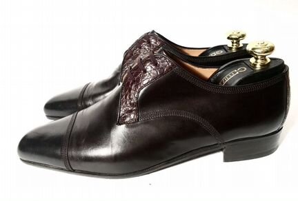 Туфли Artioli, размер 43. С крокодиловыми вставкам