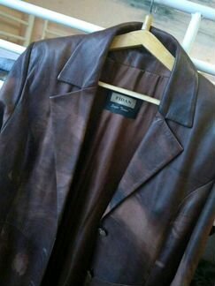 Плащ женский кожа