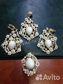 Золотой комплект с бриллиантами