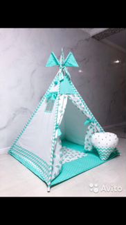 Вигвам 1,8х1,2 подушка, флажки, завязка