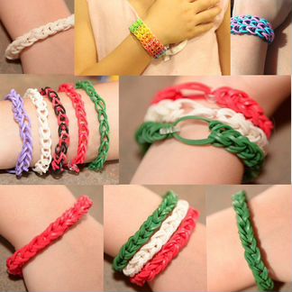 Rainbow loom плетение из резиночек