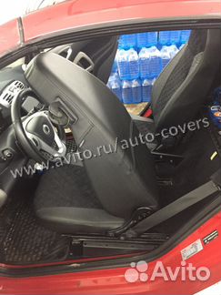 Чехлы на сиденья Smart Fortwo Алькантара Ромб