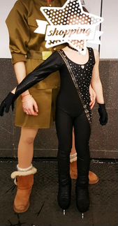 Костюм для фигурного катания комбинезон для гимнас