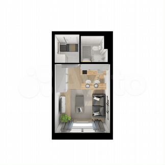 Квартира-студия, 19.8 м², 22/22 эт.