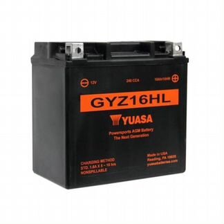 Аккумулятор мото Yuasa GYZ16HL AGM (YTX14L-BS)