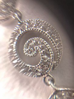 Серьги и подвеска с фианитом