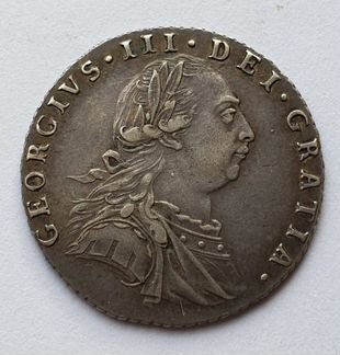 6 пенсов 1787 год патина