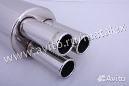 Спортивный глушитель трехтрубный