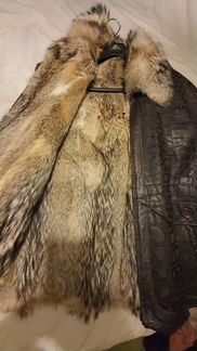 Кожаная куртка на натуральном меху р.50