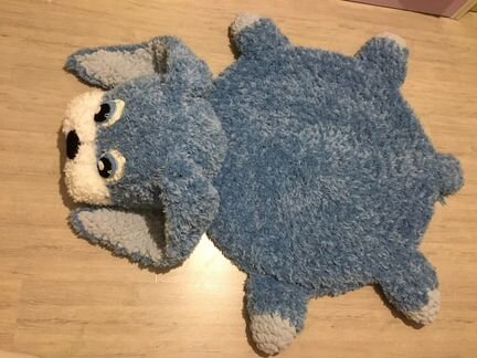 Коврик зайка вязанный