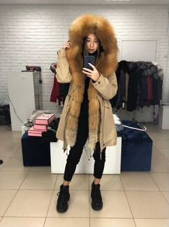 Парка с натуральным мехом