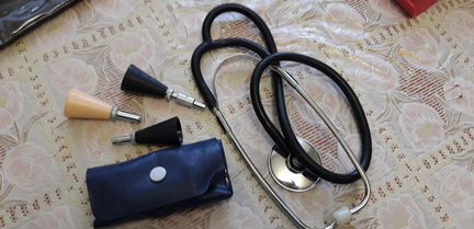 Фонендоскоп с запчастями