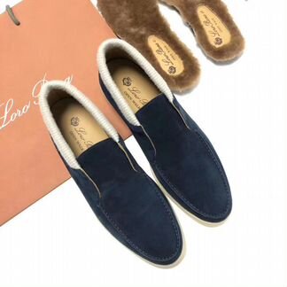 Замшевые лоферы Loro Piana