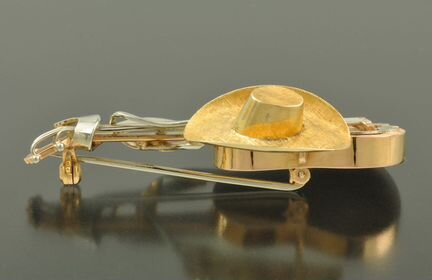 Эксклюзивная брошь Гитара золото 750 пробы