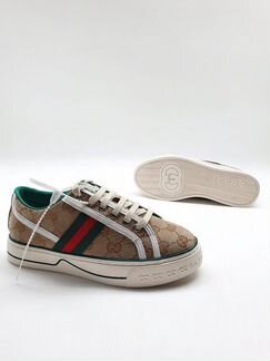 Кеды gucci Гуччи тканевые GG