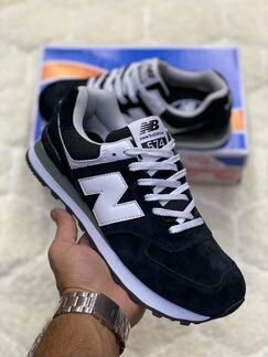 Кроссовки New Balance 574 замшевые черные