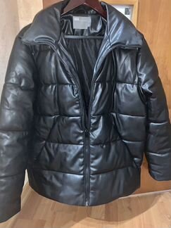 Чёрный oversized Пуховик ASOS унисекс из искусстве