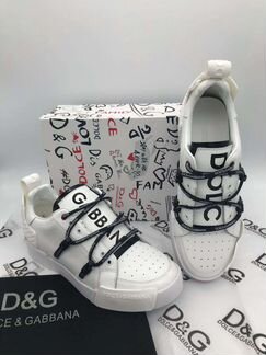 Кожаные кроссовки Dolce & Gabbana