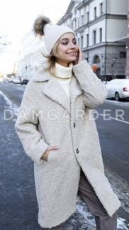 Шубка эко новая зимняя бежевая утеплённая