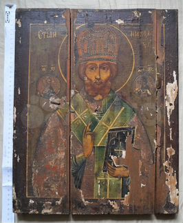 Икона Николай чудотворец,19 век раритет