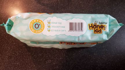 Детские влажные салфетки Honey kid 72 шт