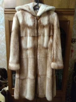 Шуба норковая с капюшоном 46-48