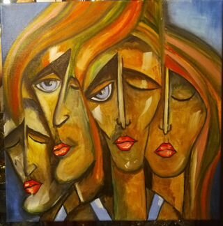 Картина Холст на подрамнике, масло, Абстракция 