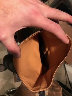 Резиновые сапоги каучук с кожаным подкладом 43-44