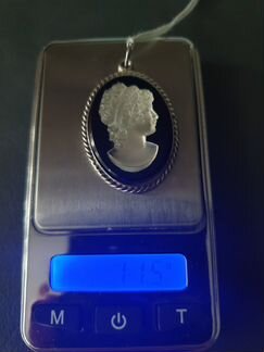 Серебряная подвеска с перлам. вес 11,5 гр (Италия)