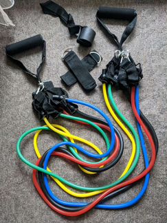 Эспандер трубчатый с ручками, комплект