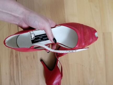 Туфли винтаж красные Югославия СССР 35,5-36 размер