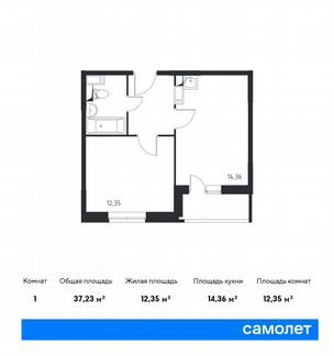 1-к квартира, 37.2 м², 11/12 эт.