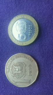 Монеты Доминиканы,Болгарии, евроценты