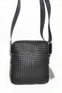 Мужская кожаная сумка Bottega black new планшет