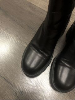 Кожаные ботильоны Zara