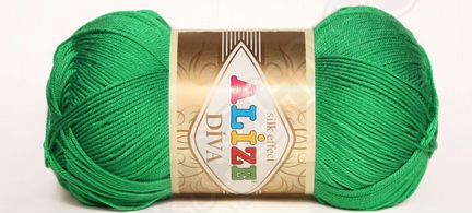 Пряжа Alize Diva Цвет 123 Изумруд