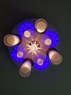 Люстра потолочная с цветной Led подсветкой