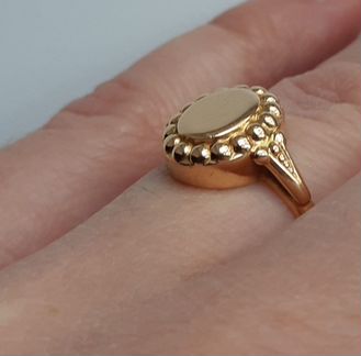 Золотое кольцо, печатка женское, 17, 583 СССР