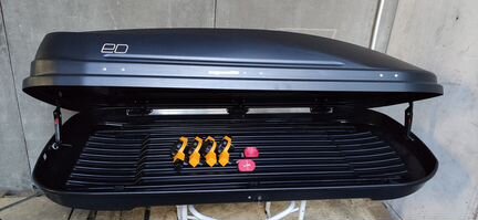 Автобокс на 390 литров черный карбон №3132